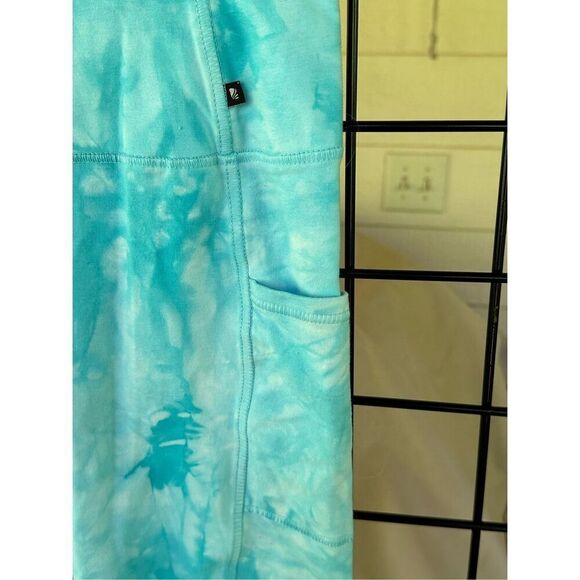 Women’s Marika Turquoise‎ Tie Dyed High Waist Biker Yoga Shorts sz small - Picture 2 of 9